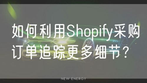 如何利用Shopify采购订单追踪更多细节？